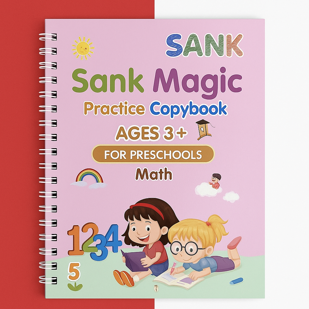 Original SANK MAGIC PRACTICE BOOK ( 4 book + 10 refill + 1 pen + 1 grip)