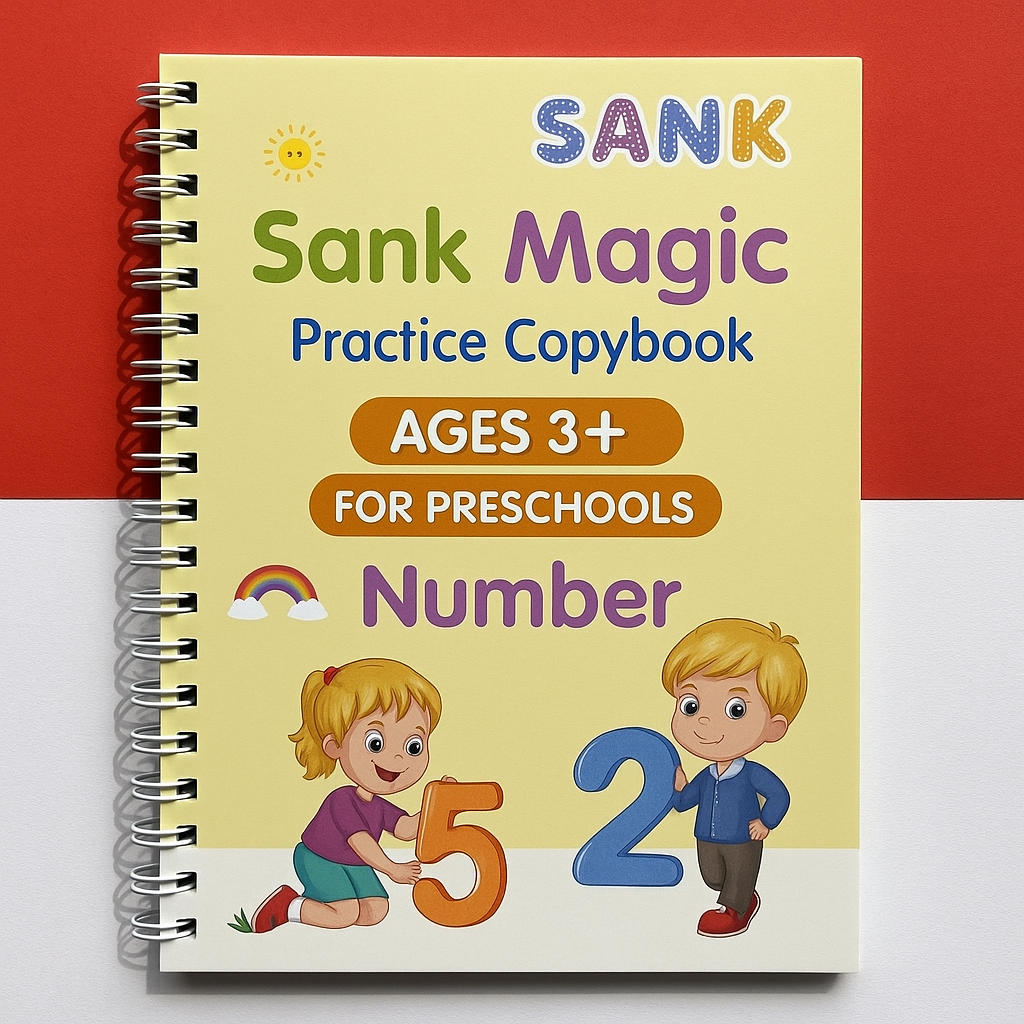 Original SANK MAGIC PRACTICE BOOK ( 4 book + 10 refill + 1 pen + 1 grip)